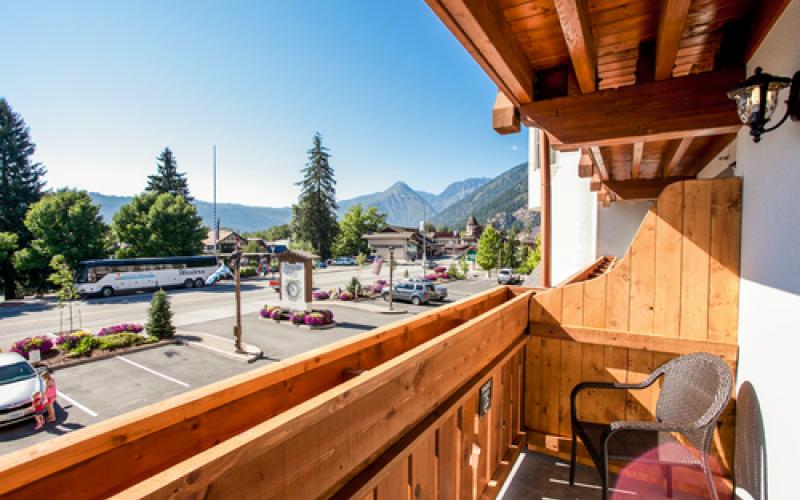 Great views from the balconies at the Bavarian Lodge in Leavenworth Washington